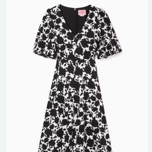 Kate Spade Monochrome Floral Midi Dress
